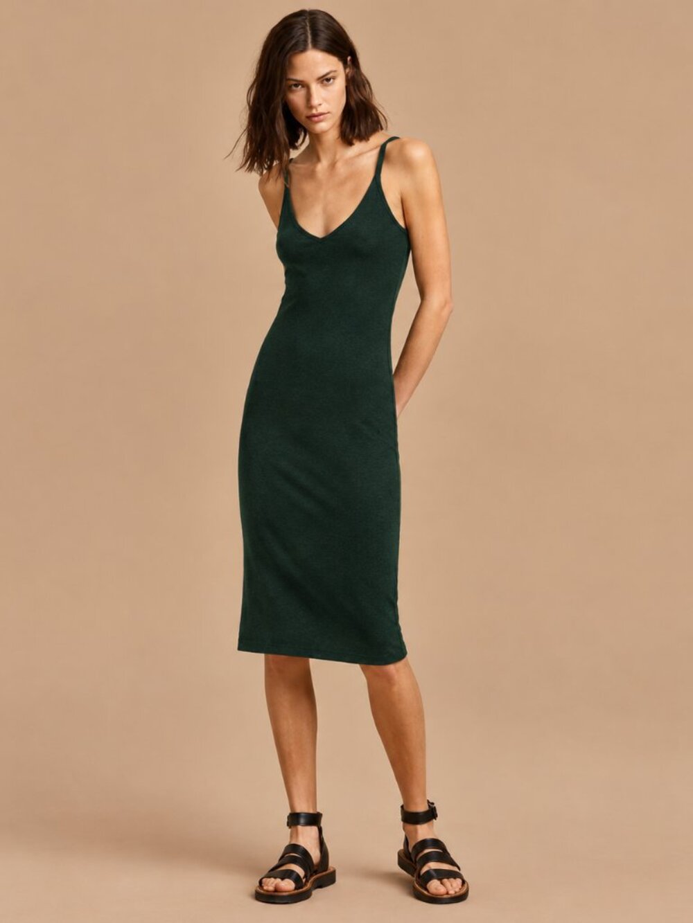 Wilfred Free Dark Forest Green Tank Dress